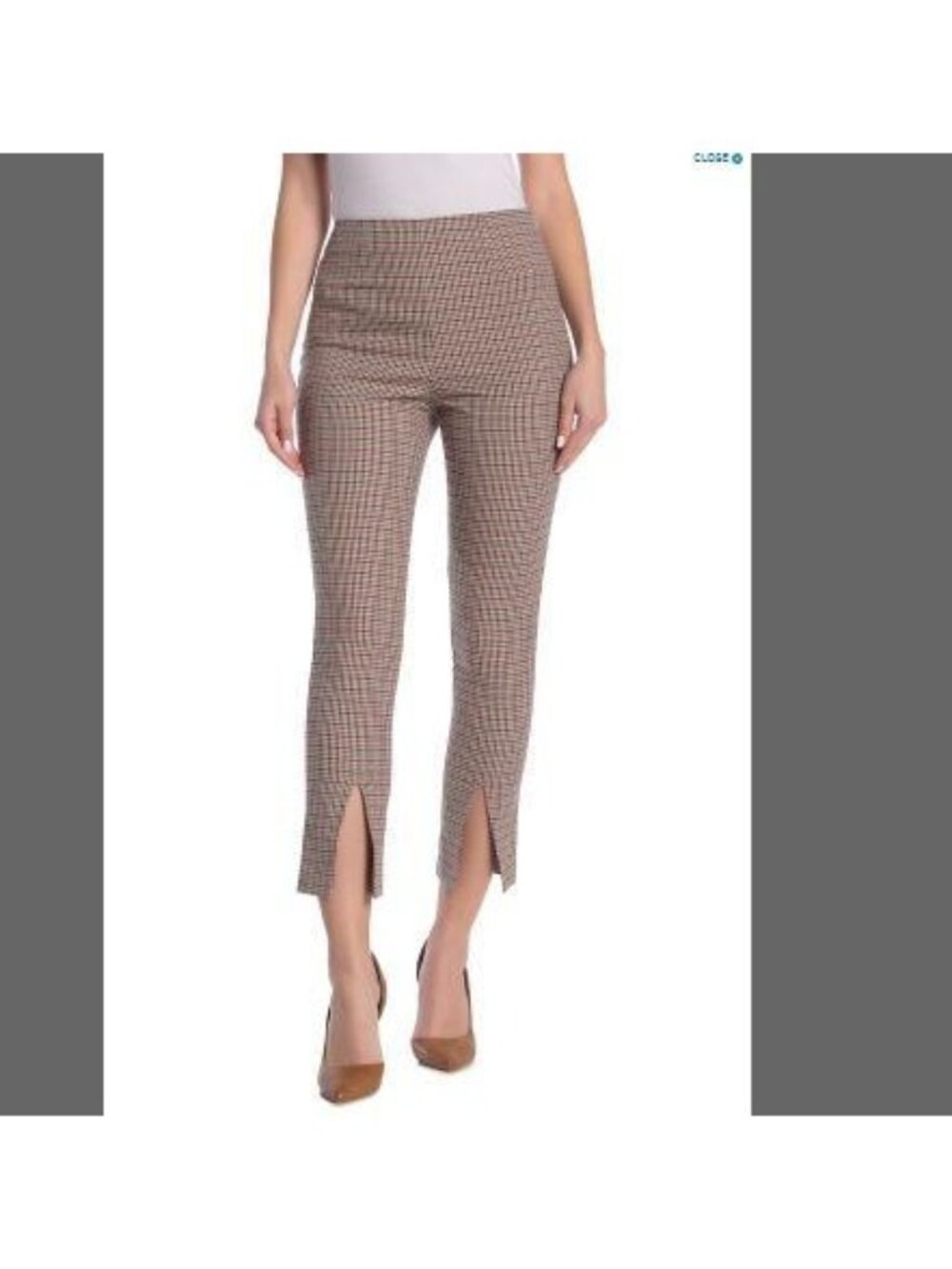 FRAME Plaid Pants Chic Preppy Vintage Versatile Designer Womens 6